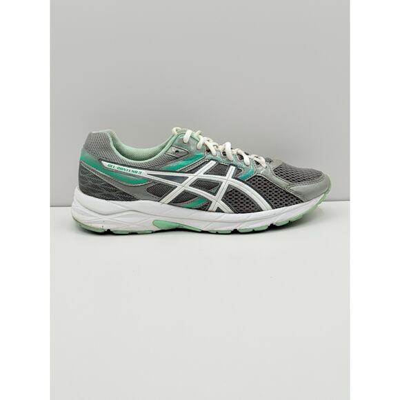 Size 9 - Asics Gel Contend 3 Womens Gray Green Comfort Running Shoes T5G5Q - Picture 1 of 8